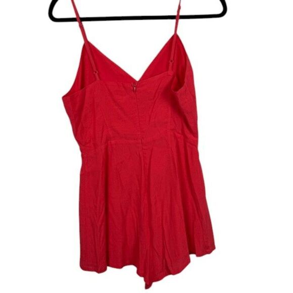 BB Dakota Short Romper Coral Zip Back Adjustable Straps Lined Shorts Size 4 - Picture 4 of 13